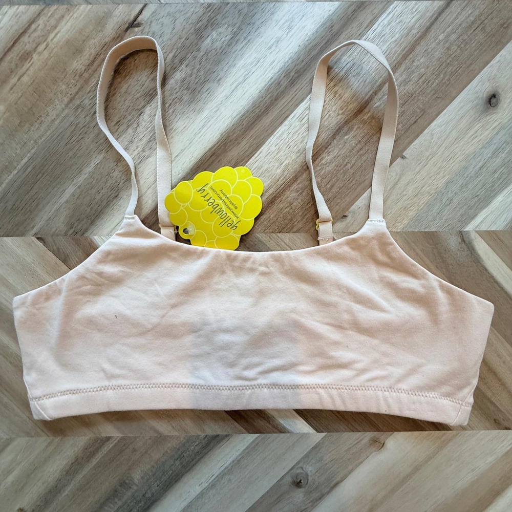 Yellowberry Pipit Bra Kit Peach Nude‎ Bralette Adjustable Straps XL NWT